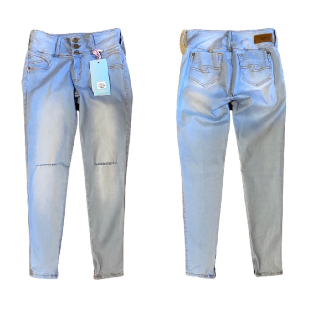 ZAGI Women’s Blue Colombian Cropped Jeans Size 11/12